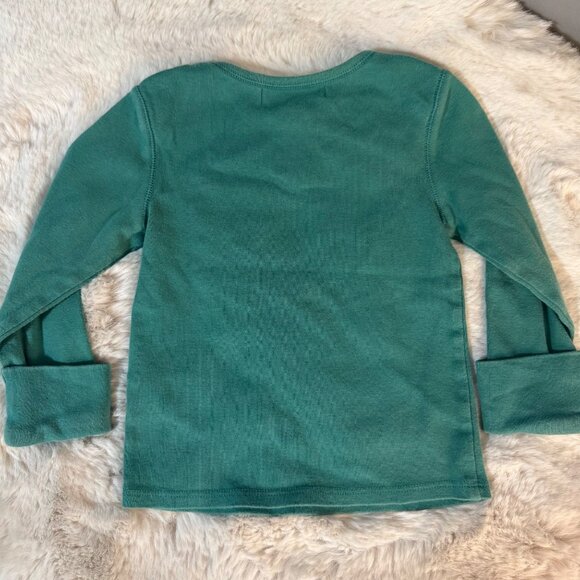 Burberry Kids Green Long Sleeve Shirt With Plaid Pocket Detail sz 12M - Picture 4 of 5